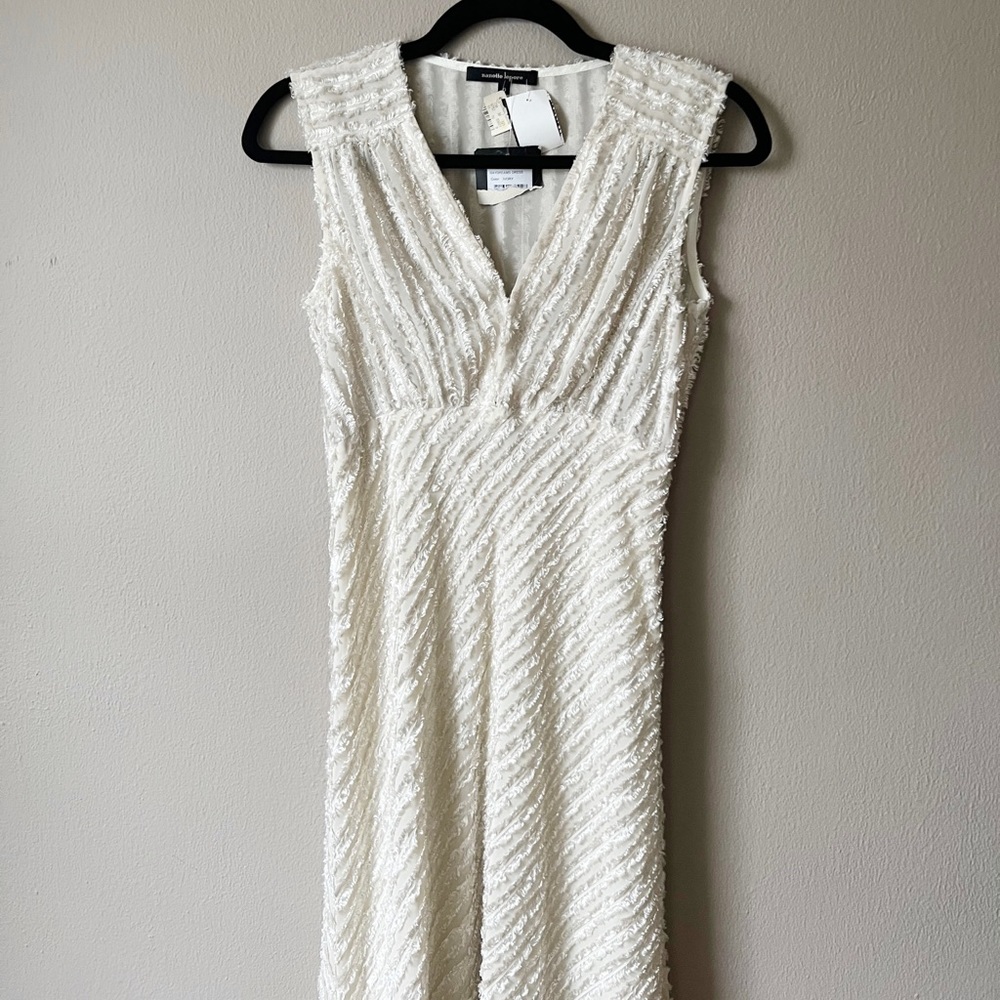 SOLD- Nanette Lepore chiffon jacquard midi dress - Picture 5 of 16
